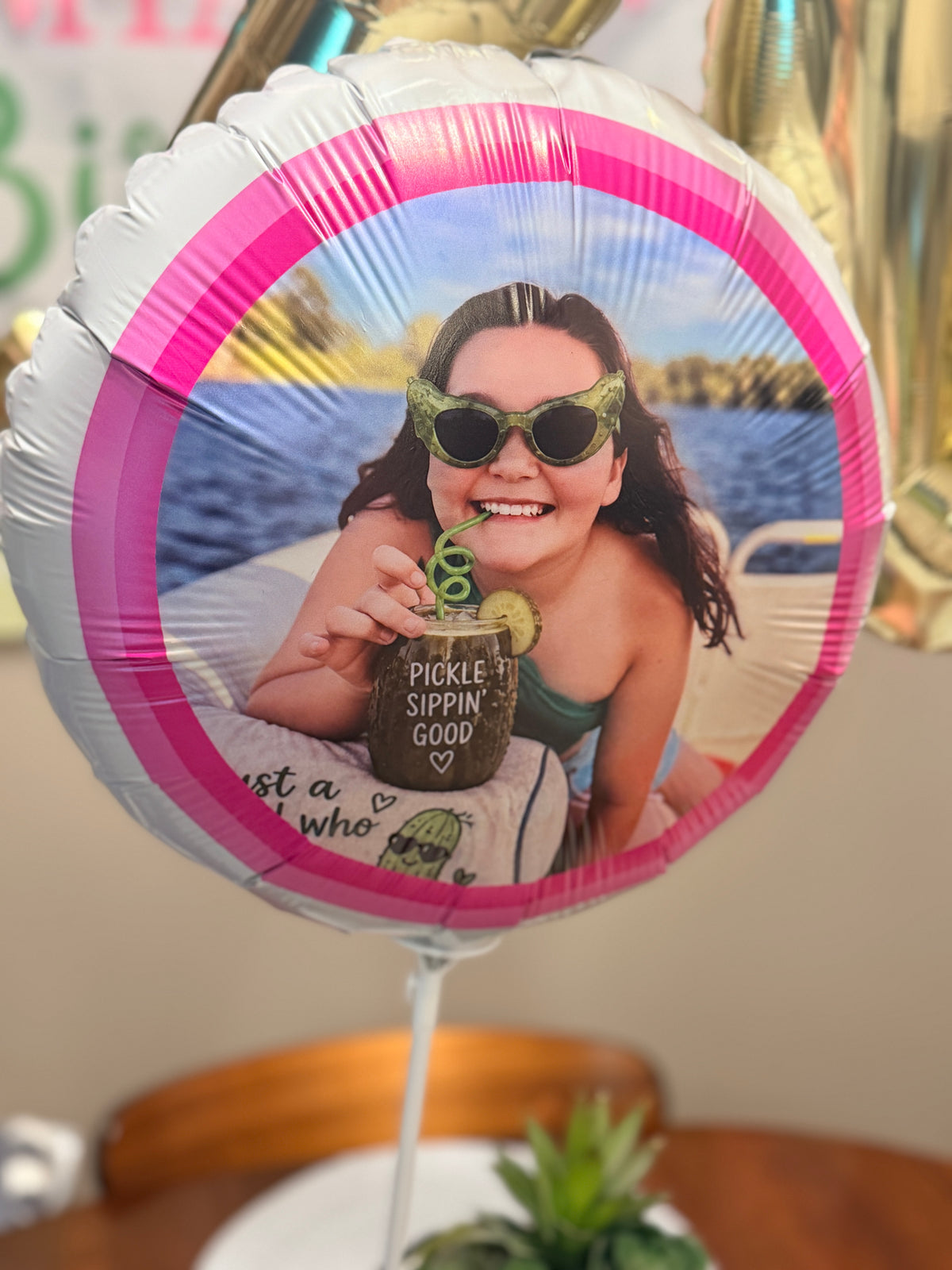 Custom 18" Round White Mylar Balloon – Personalized Single or Double-Sided
