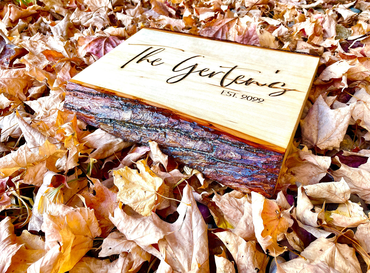 Personalized Live Edge Walnut Wall Art - Perfect Wedding Gift