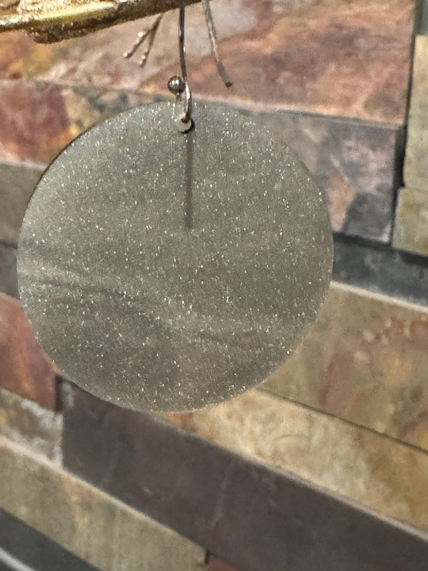 Gray Pearl Shimmer Mandala Earrings