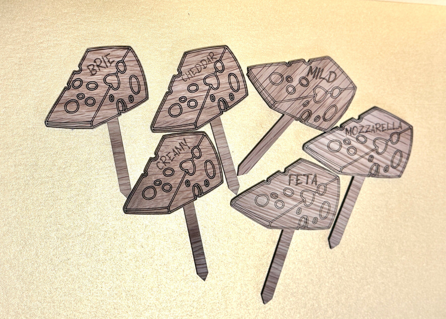 Handcrafted Wooden Cheese Picks – Set of 20