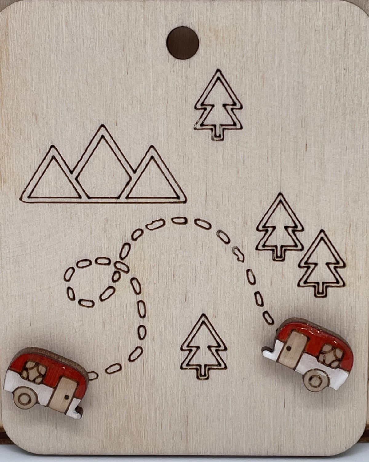 Camper Stud Earrings, Camping Jewelry, Nature Lover Gift