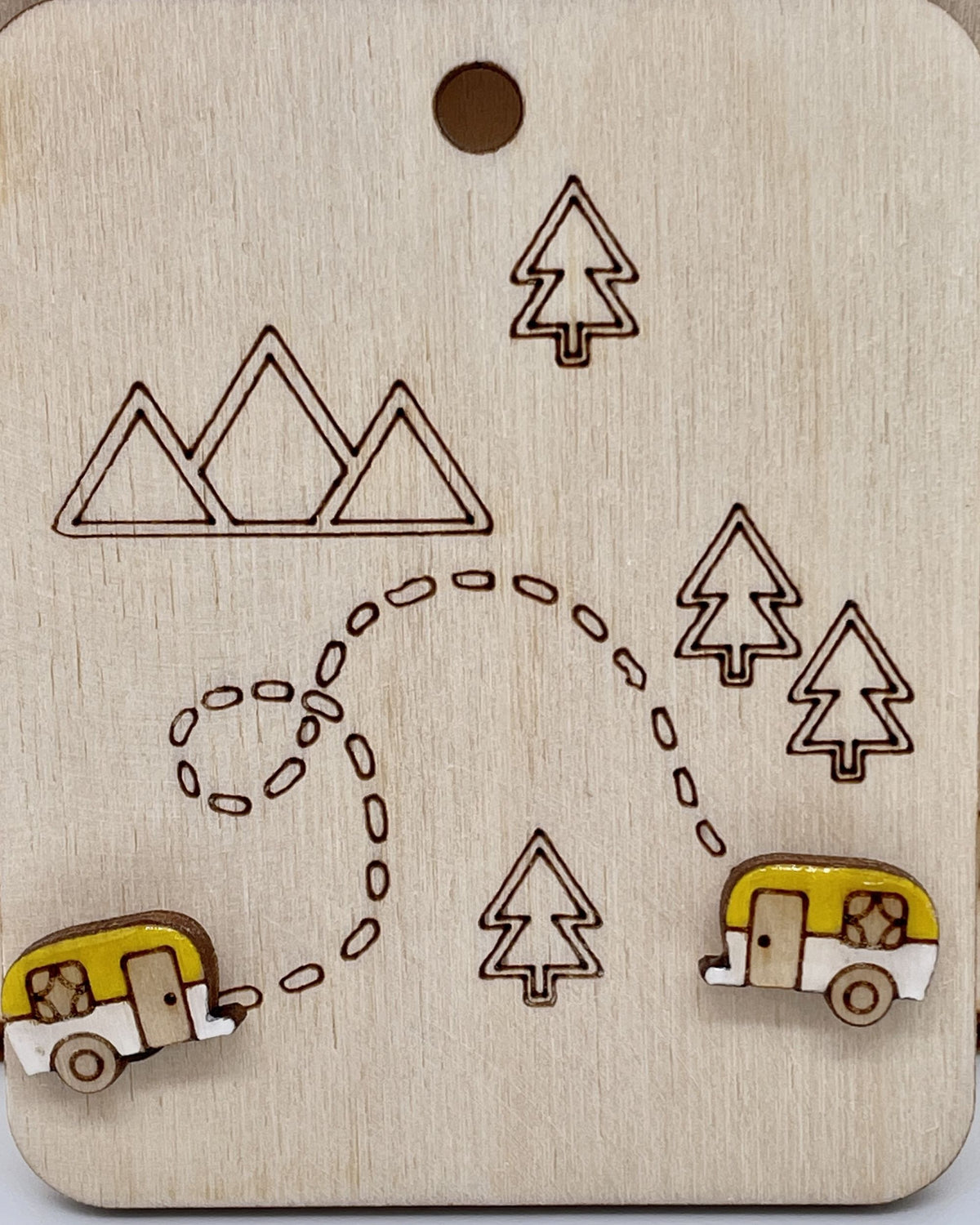 Camper Stud Earrings, Camping Jewelry, Nature Lover Gift