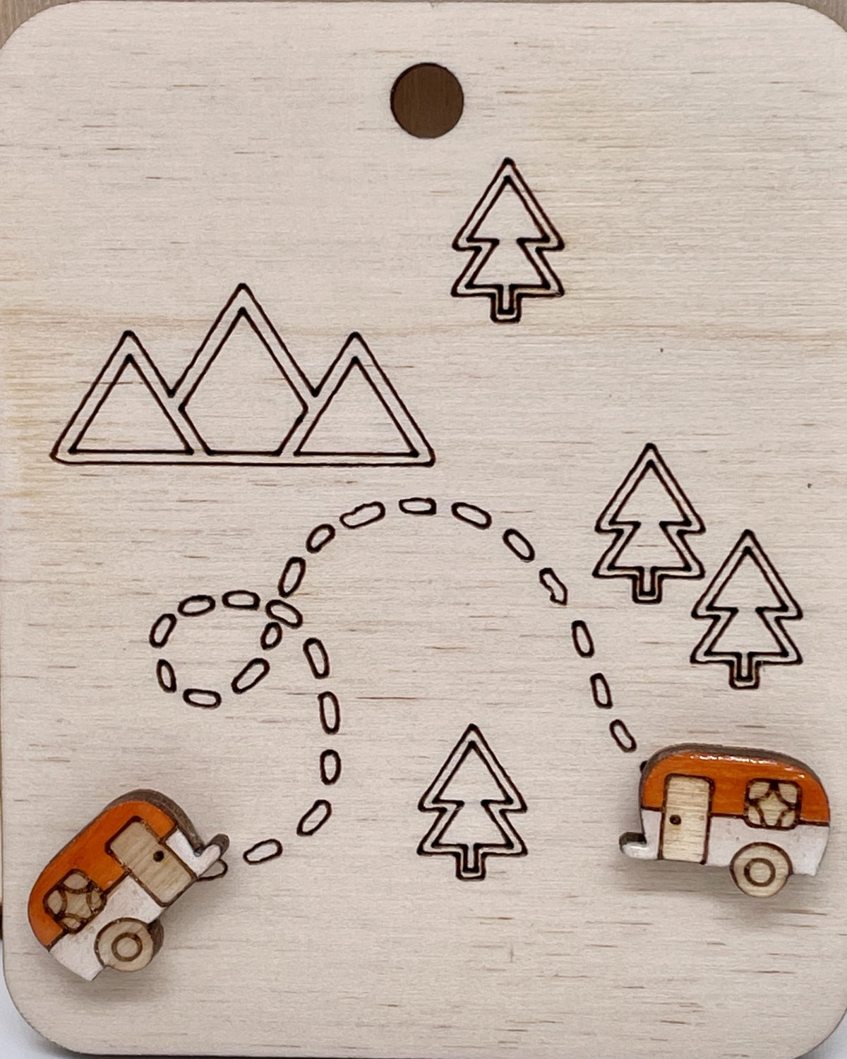 Camper Stud Earrings, Camping Jewelry, Nature Lover Gift
