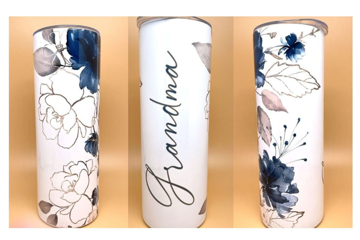 Personalized 20 oz Stainless Steel Tumbler with Straw & Lid