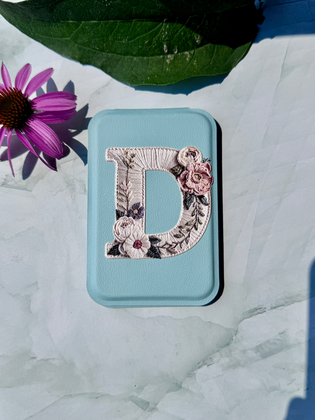 Custom Monogram Compact Mirror | Personalized Standing Makeup Mirror