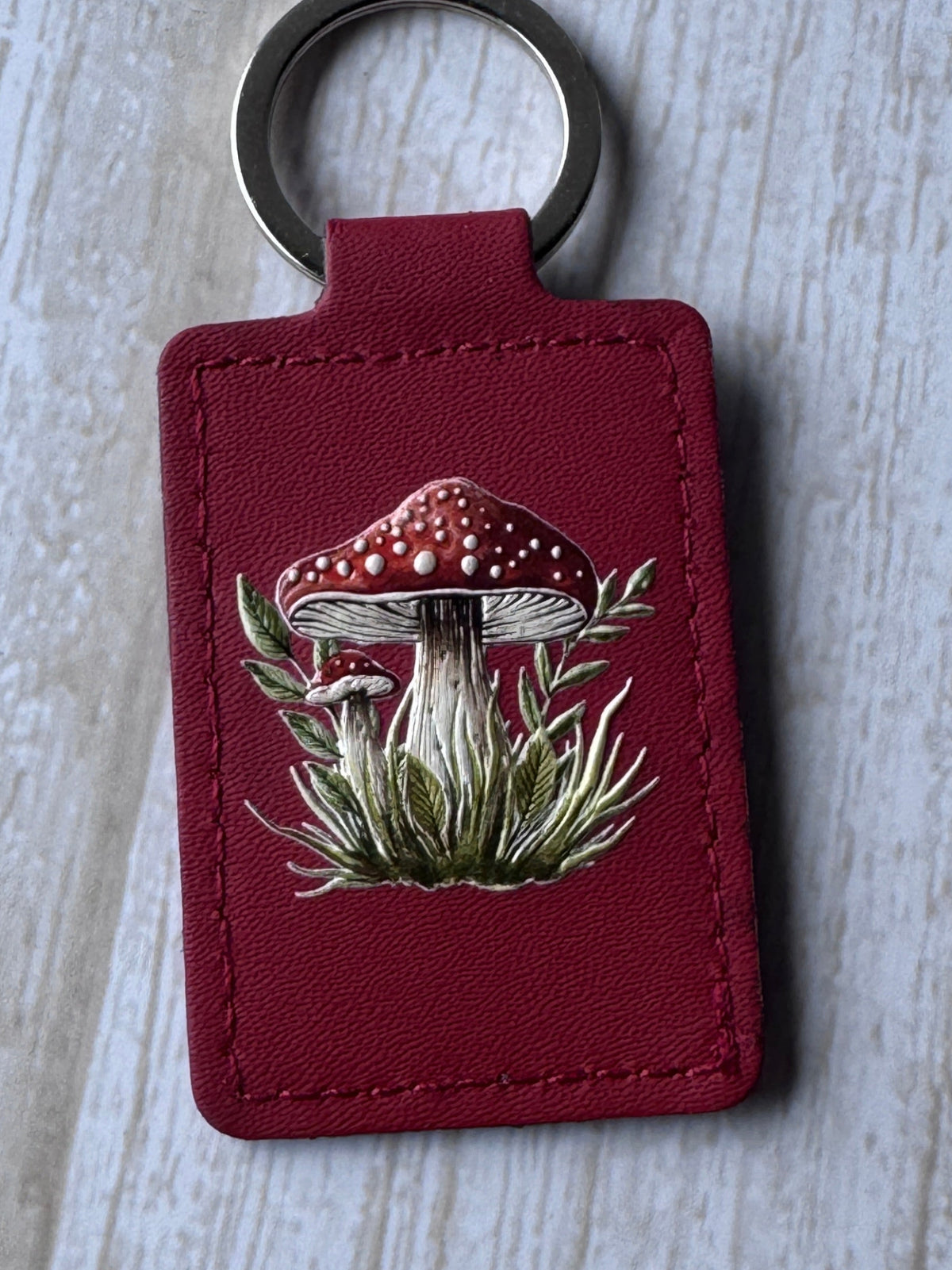 Custom Leather Keychain – Personalized UV Print & Laser Engraved