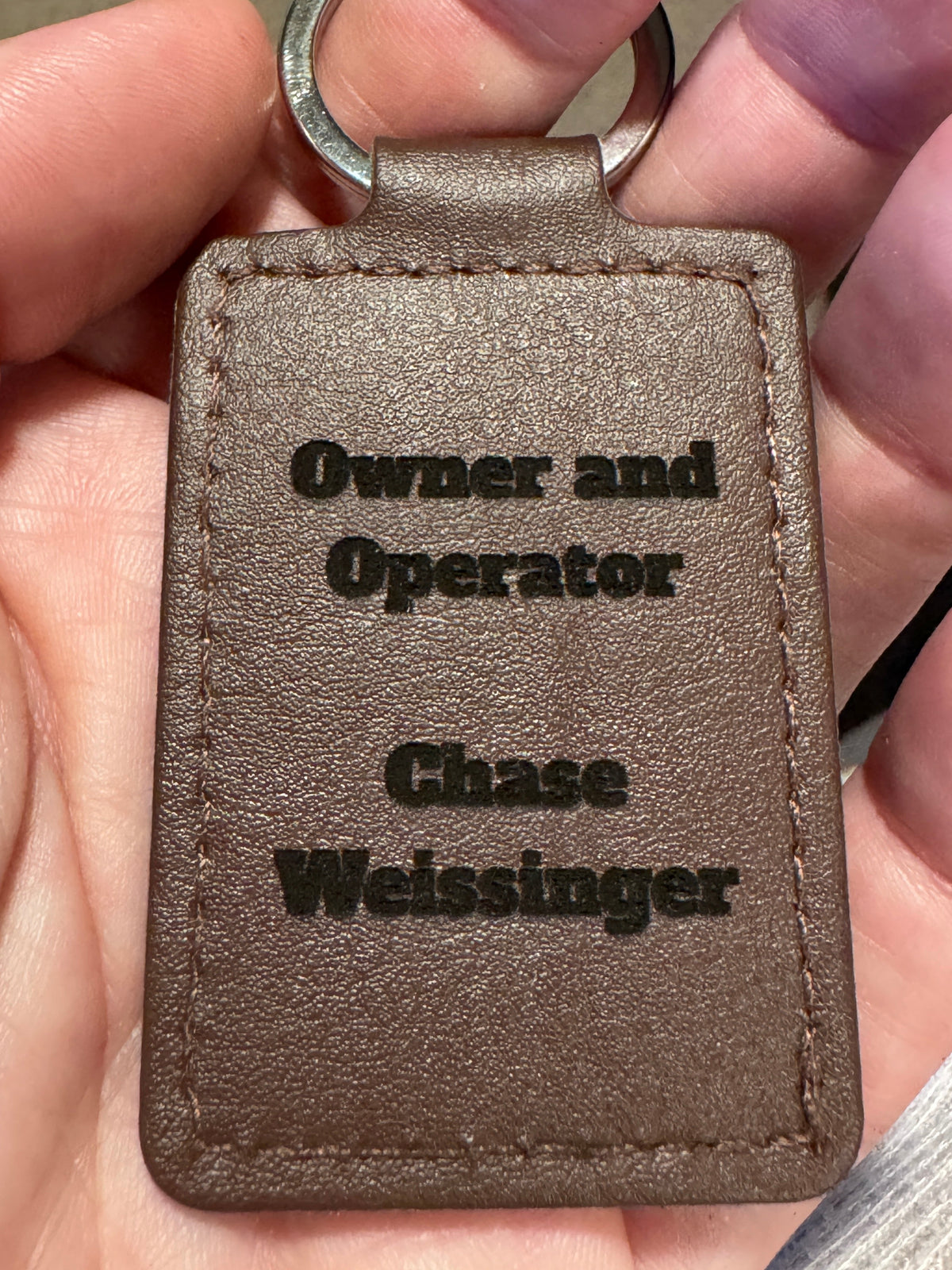 Custom Leather Keychain – Personalized UV Print & Laser Engraved