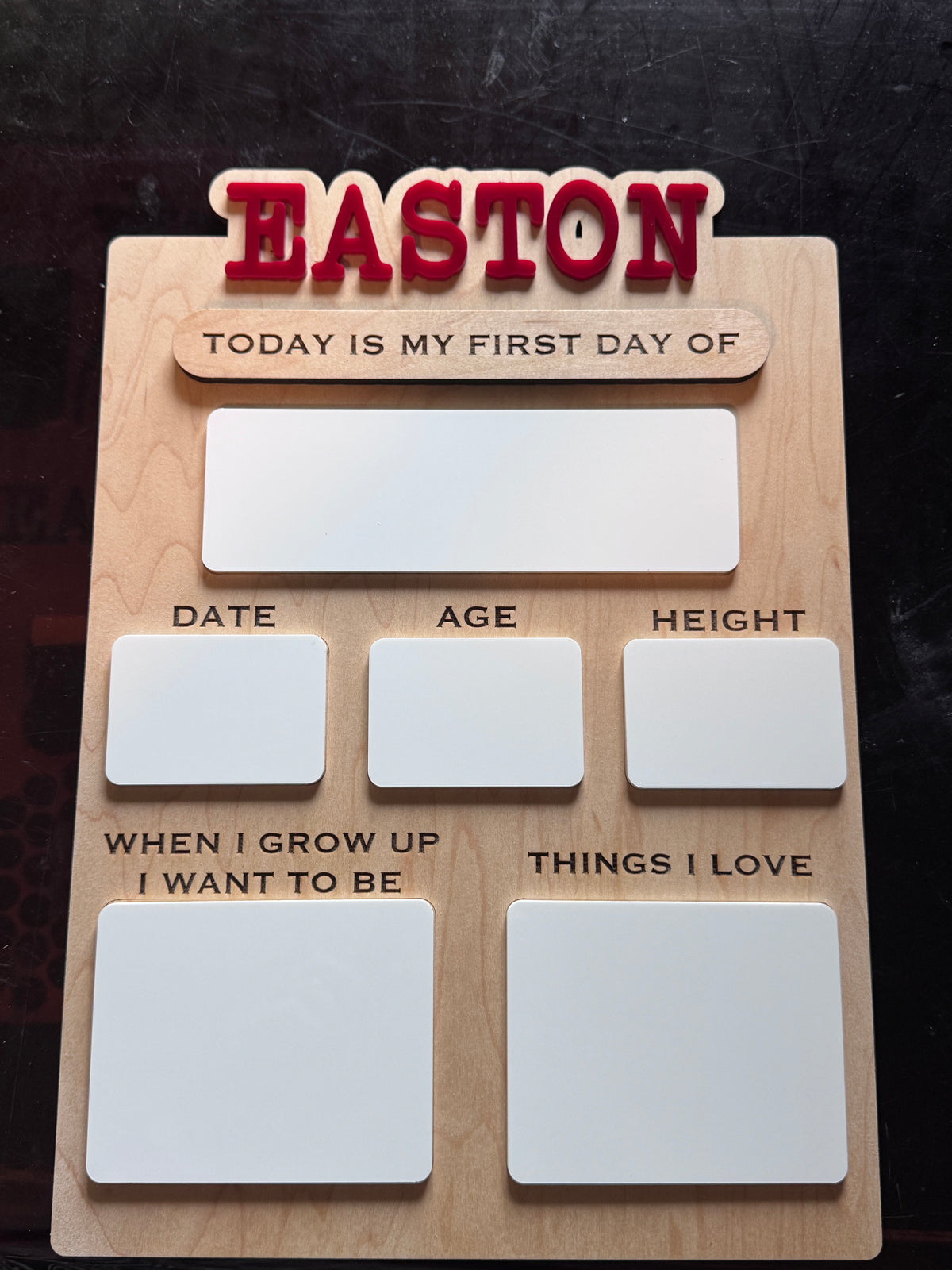 Personalized Back to School Dry Erase Sign | Custom Wooden First & Last Day Photo Prop