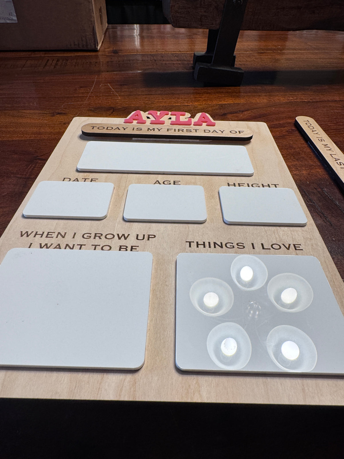 Personalized Back to School Dry Erase Sign | Custom Wooden First & Last Day Photo Prop