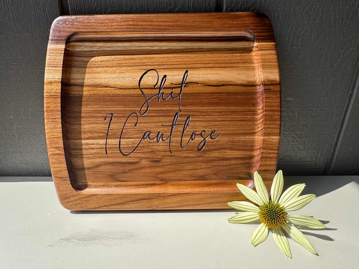 Funny Engraved Acacia Wood Valet Tray | Catchall Tray for Keys, Rings & Watch | Funny Gift for Him or Her