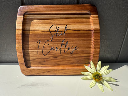 Funny Engraved Acacia Wood Valet Tray | Catchall Tray for Keys, Rings & Watch | Funny Gift for Him or Her