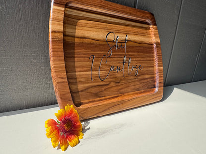 Funny Engraved Acacia Wood Valet Tray | Catchall Tray for Keys, Rings & Watch | Funny Gift for Him or Her