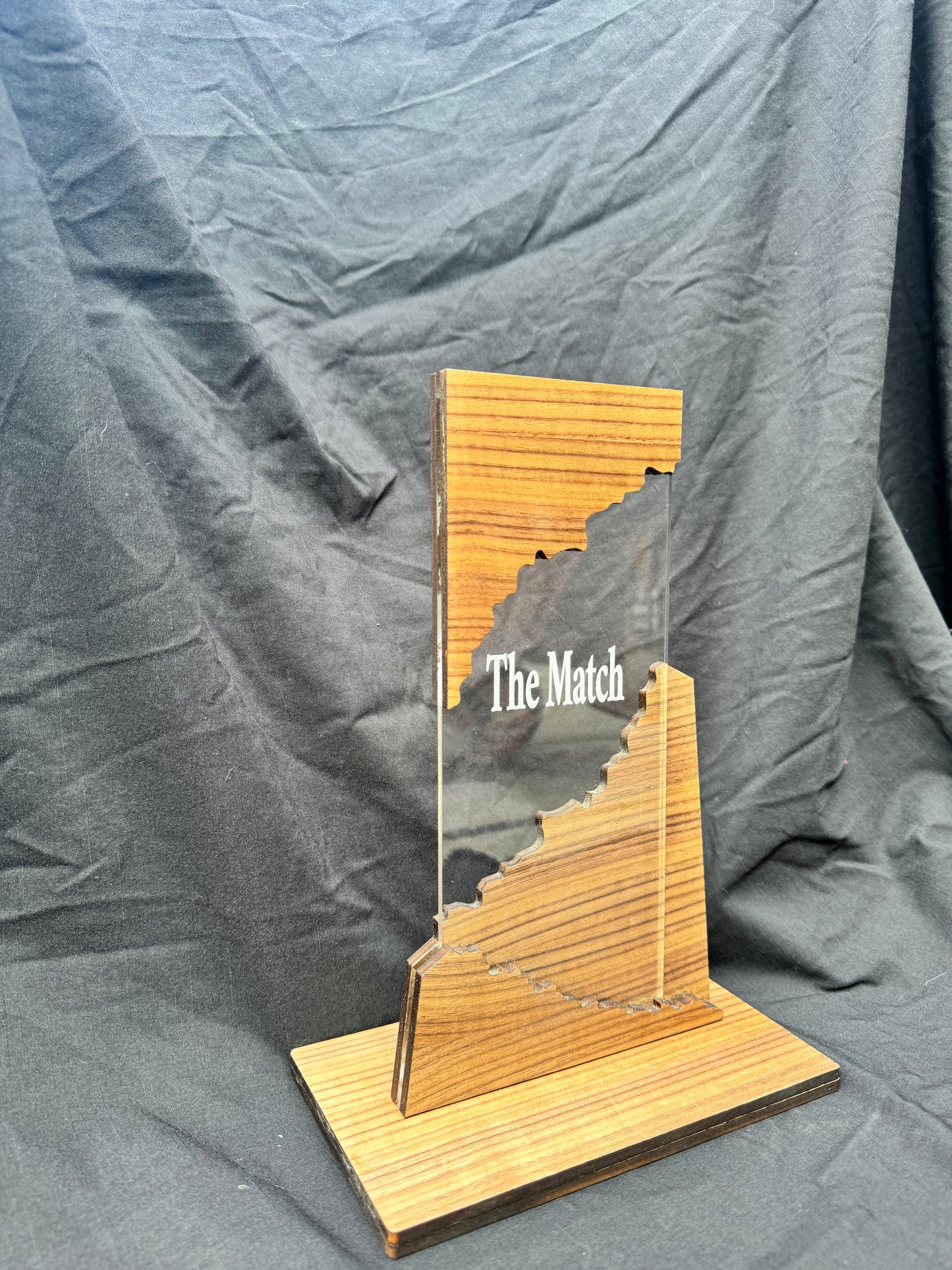 Customizable Walnut and Acrylic Award Trophy