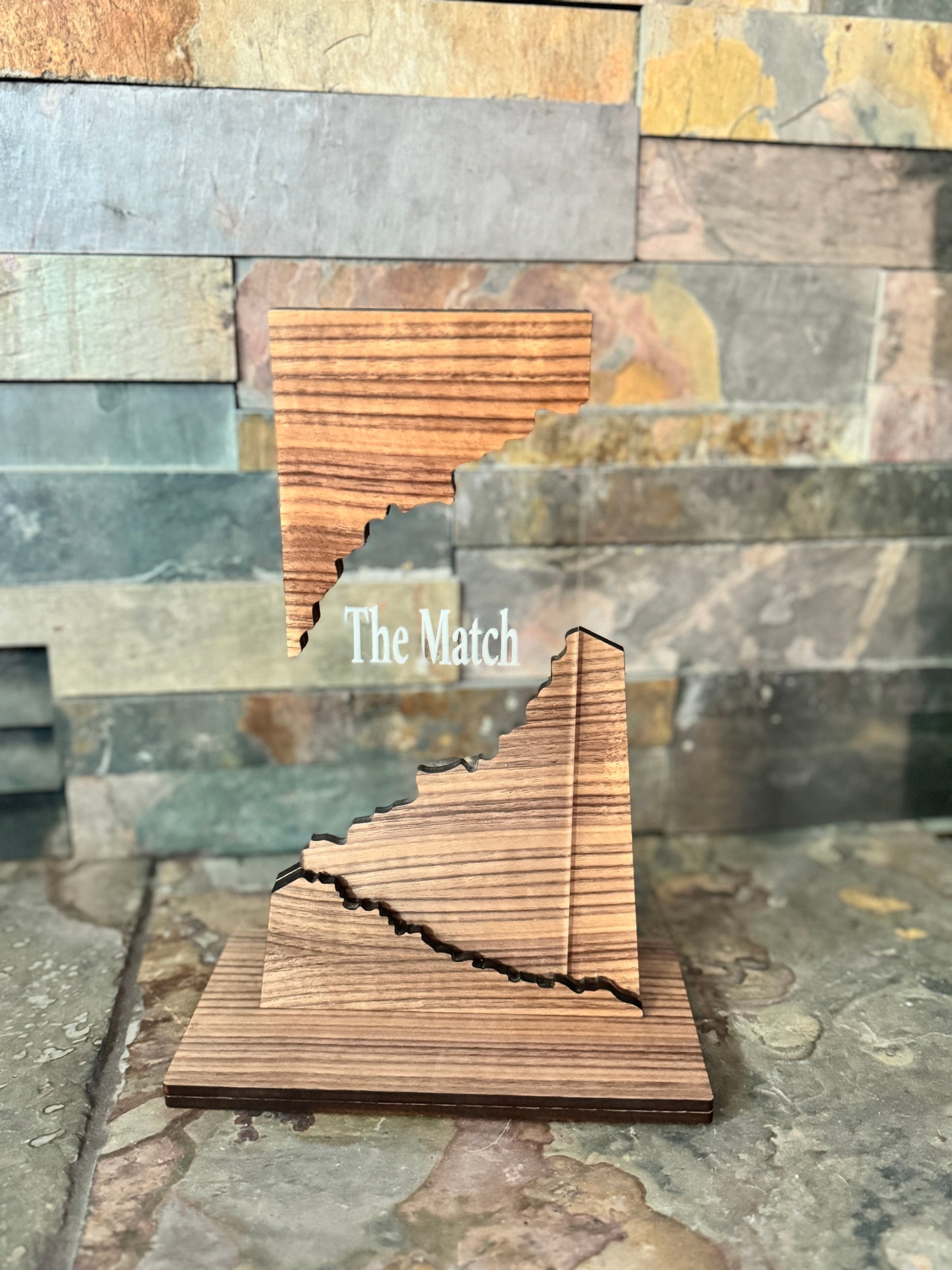Customizable Walnut and Acrylic Award Trophy