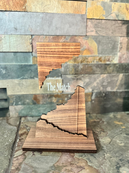 Customizable Walnut and Acrylic Award Trophy