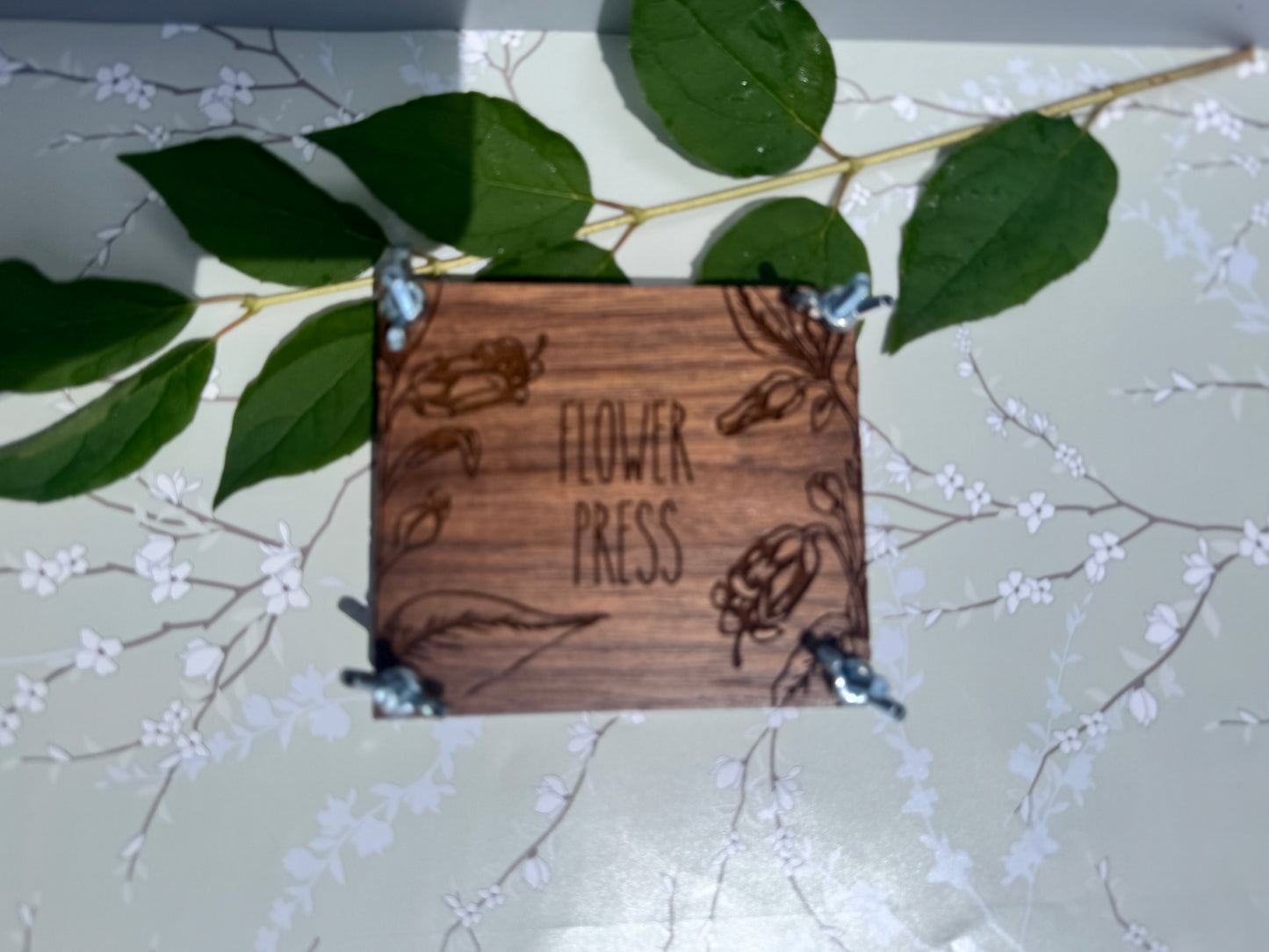 Personalized Mini Flower Press – Laser Engraved Floral Garden Gift for Crafters & Flower Lovers