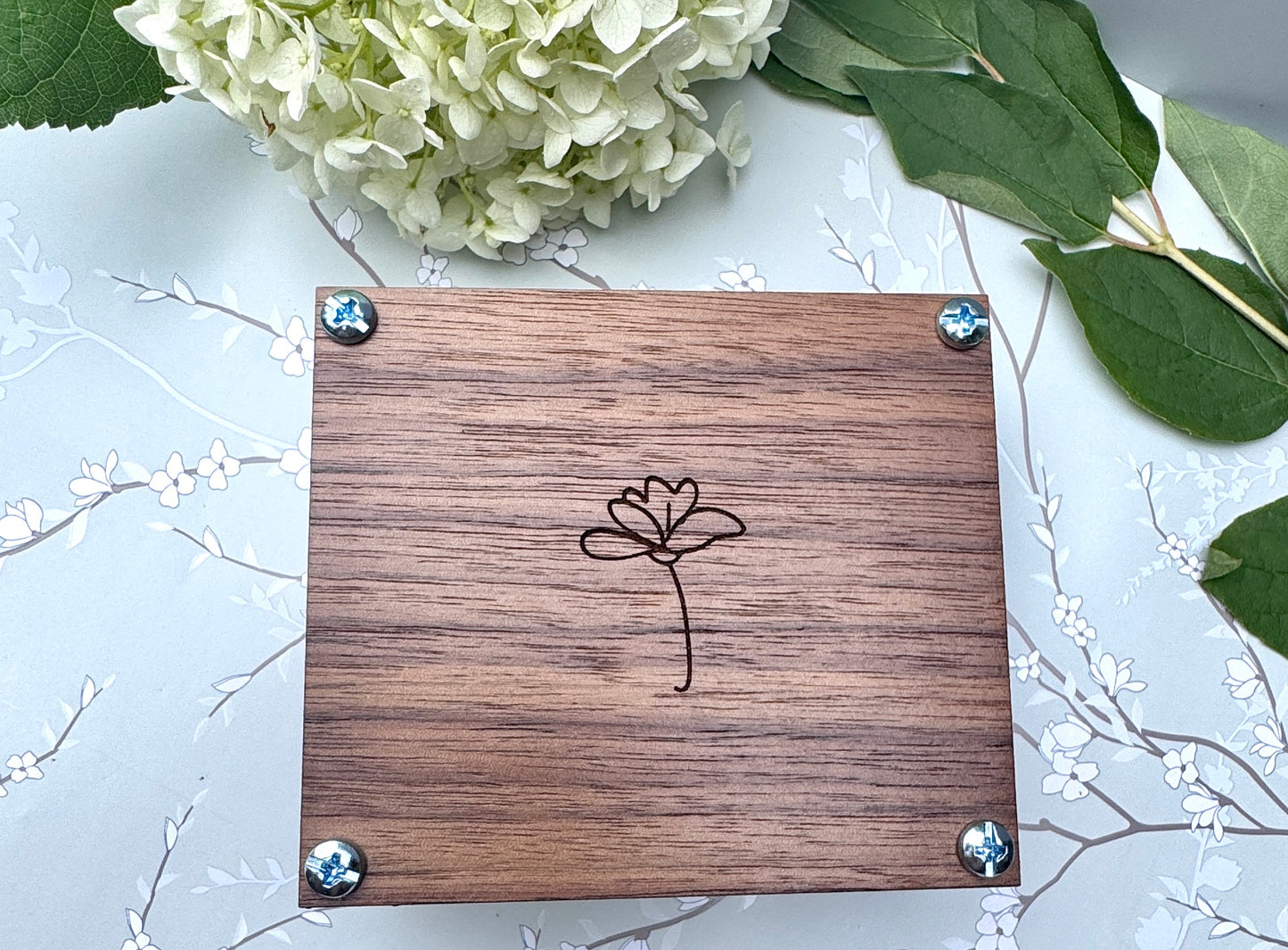 Personalized Mini Flower Press – Laser Engraved Floral Garden Gift for Crafters & Flower Lovers