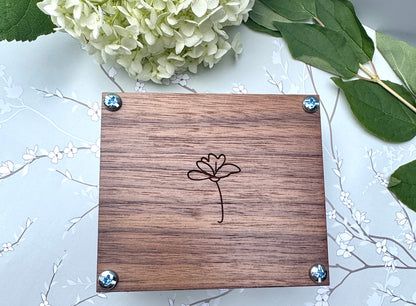 Personalized Mini Flower Press – Laser Engraved Floral Garden Gift for Crafters & Flower Lovers
