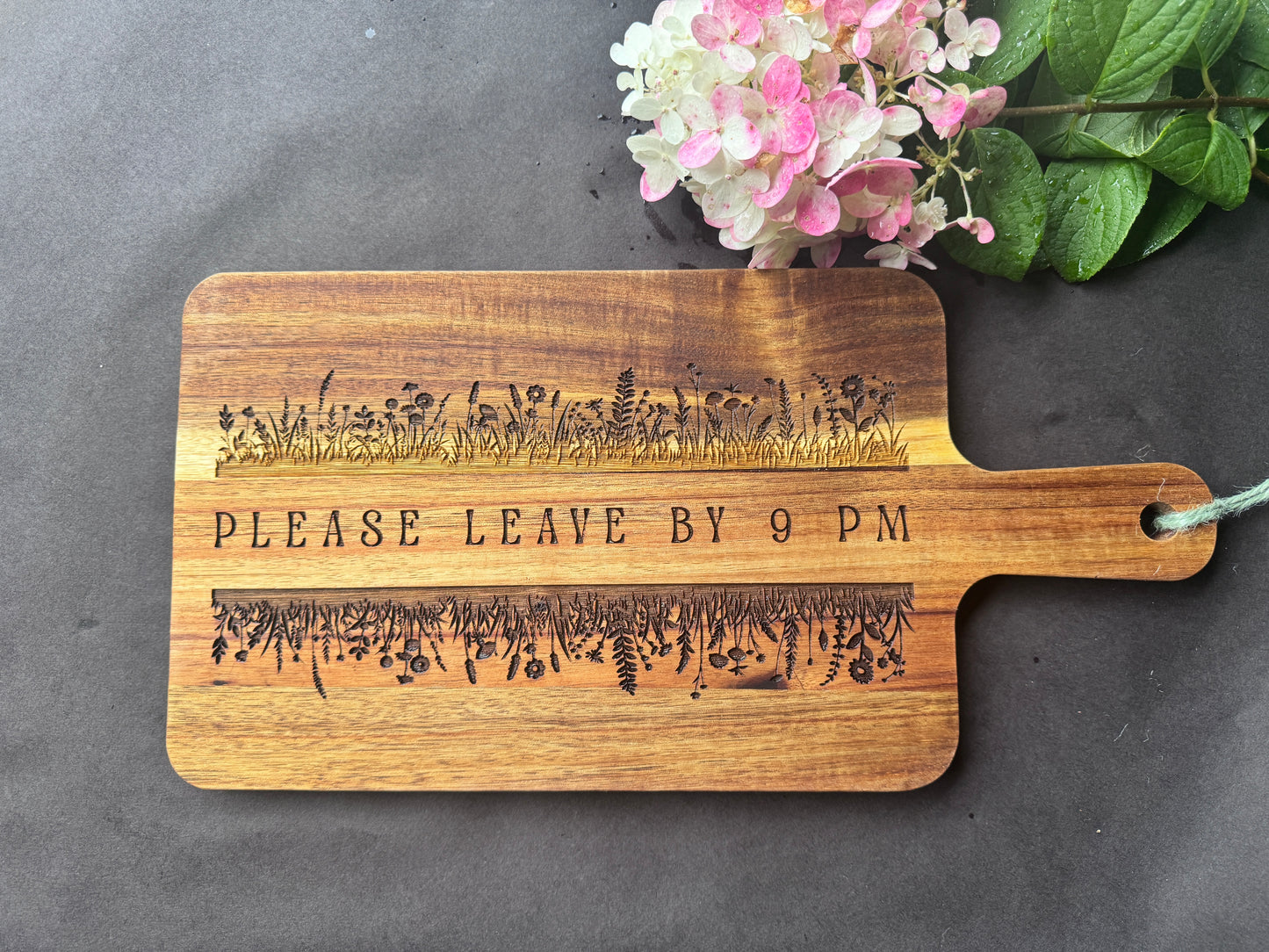 Funny Acacia Wood Cutting Board – 11.8x7.8" Laser Engraved Charcuterie Board – Hostess Gift or Kitchen Humor Decor
