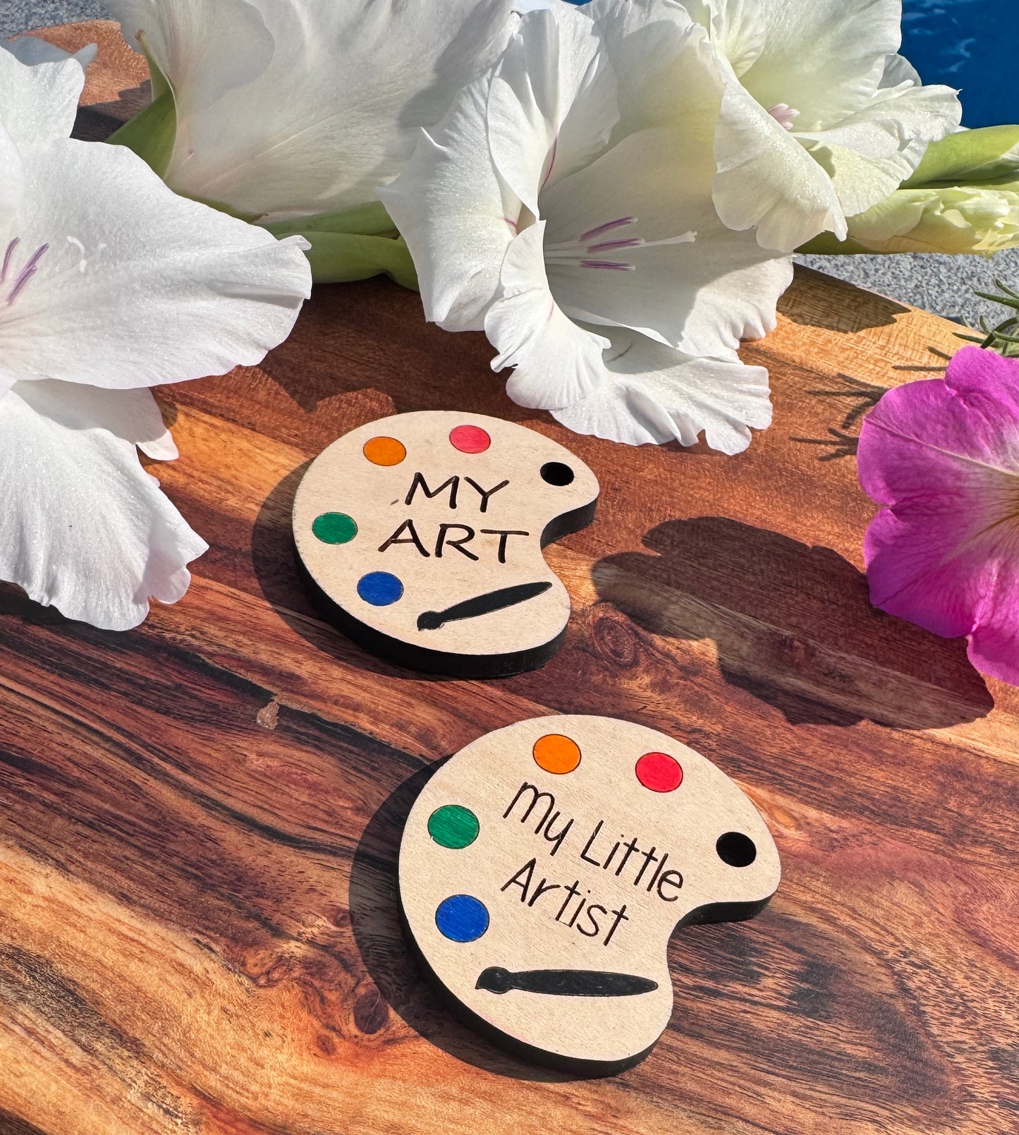 Custom Engraved Artist Palette Magnets – Unique Designs