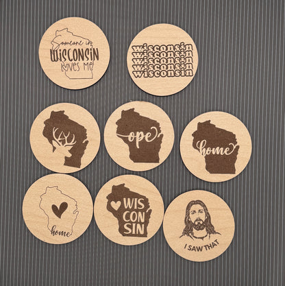 Custom Engraved Wood Magnets