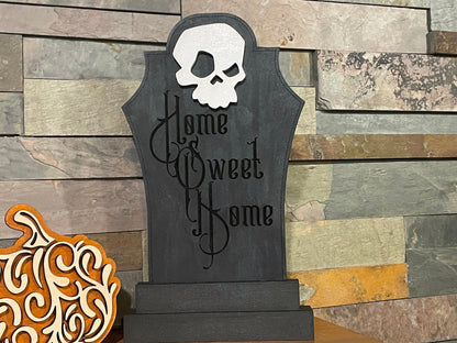 Home Sweet Home Halloween Headstone | Gothic Pumpkin or Skull Decor
