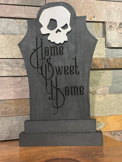Home Sweet Home Halloween Headstone | Gothic Pumpkin or Skull Decor