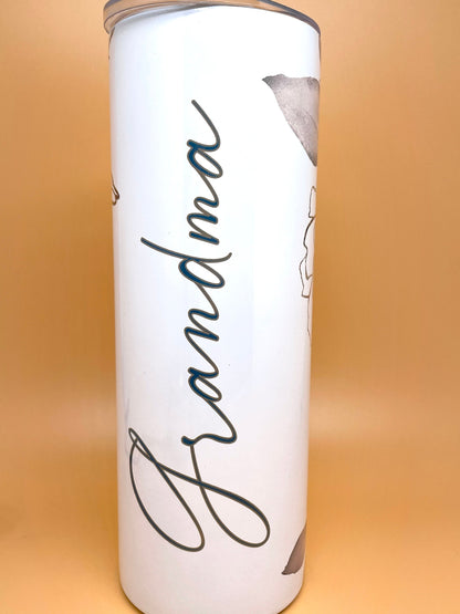 Customized Floral 20-ounce Tumbler