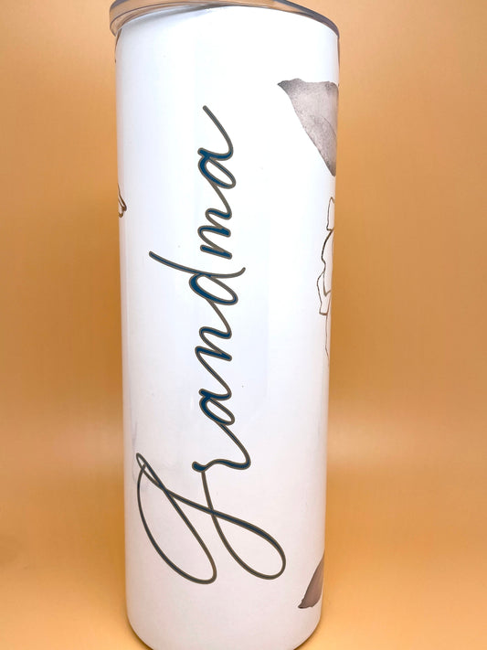 Customized Floral 20-ounce Tumbler