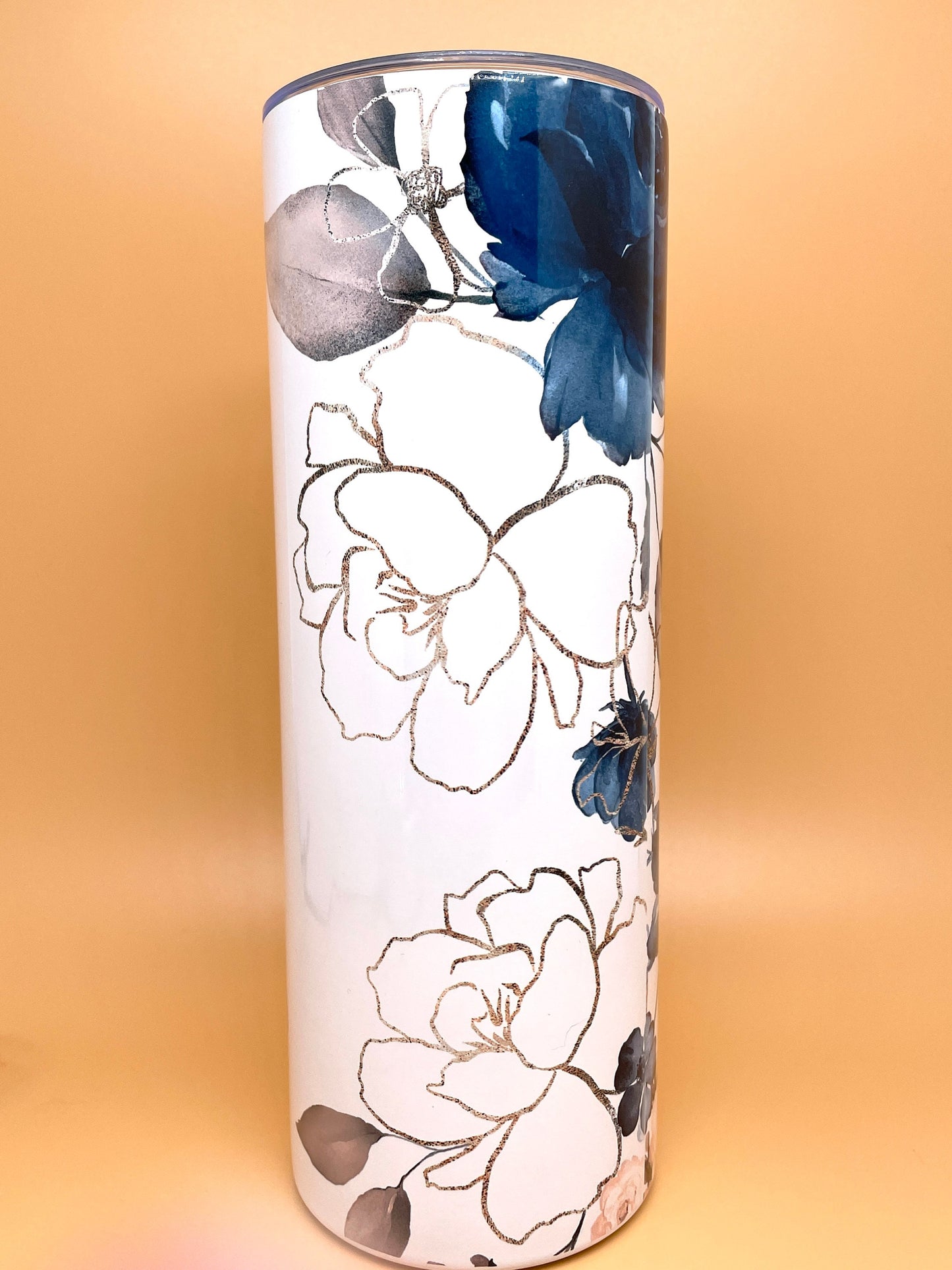 Customized Floral 20-ounce Tumbler