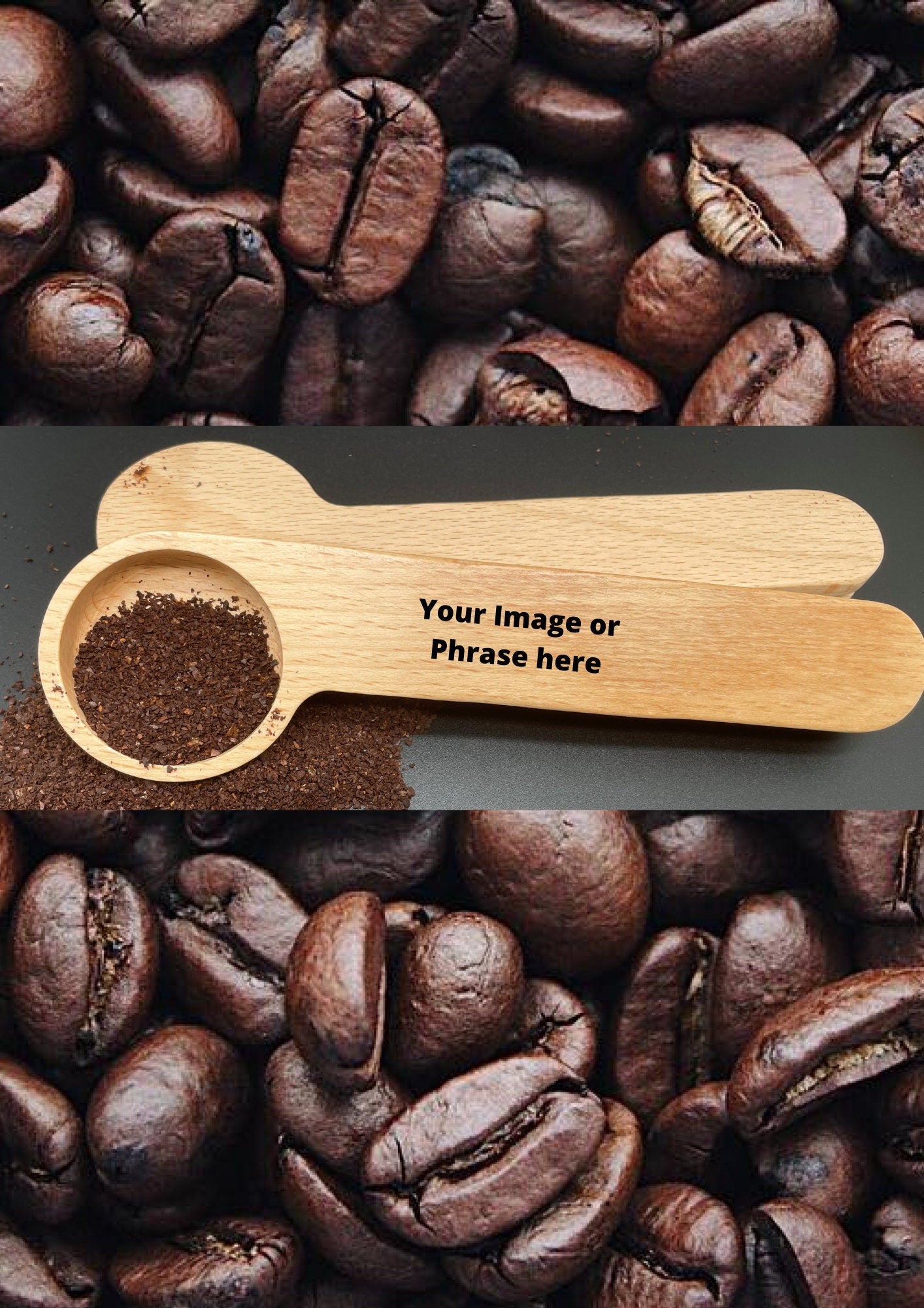 Custom Engraved Coffee Scoop Clip – Personalized Coffee Bag Closer