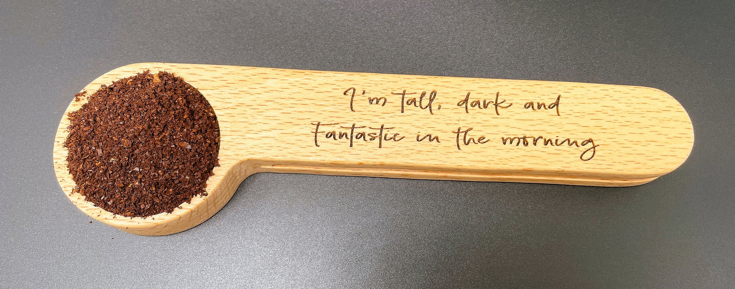 Custom Engraved Coffee Scoop Clip – Personalized Coffee Bag Closer