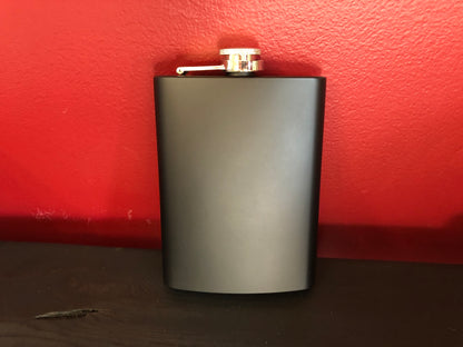 Customizable Black Flask, Personalized gift for him, Personalized gift for dad, Bachelor gift