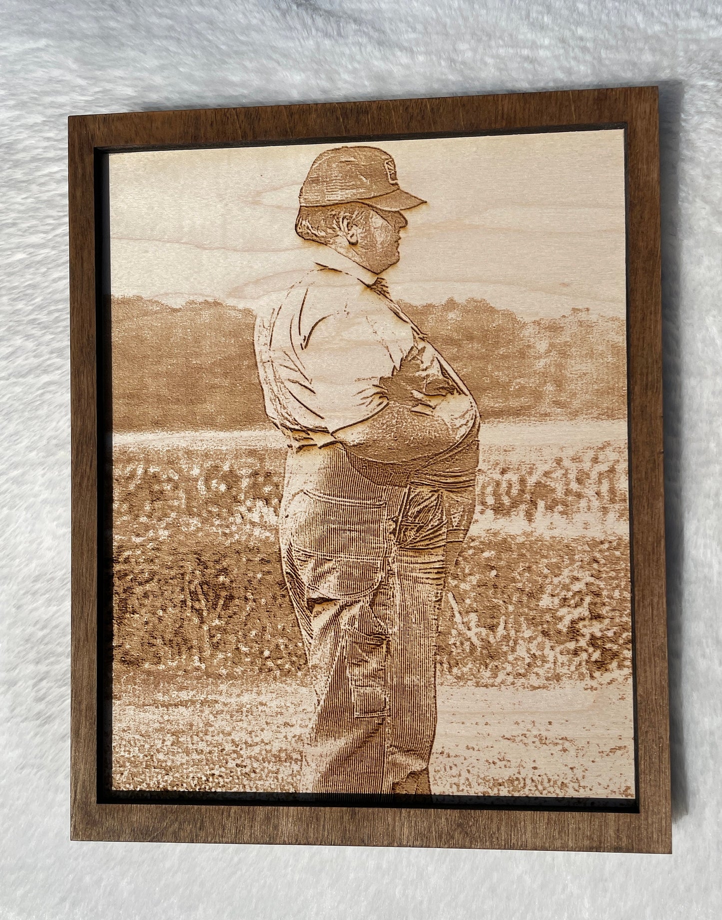 Personalized Laser Photo Engraved Wood Sign – Custom Wall Decor from Your Image