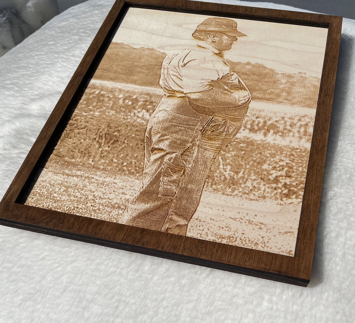 Personalized Laser Photo Engraved Wood Sign – Custom Wall Decor from Your Image