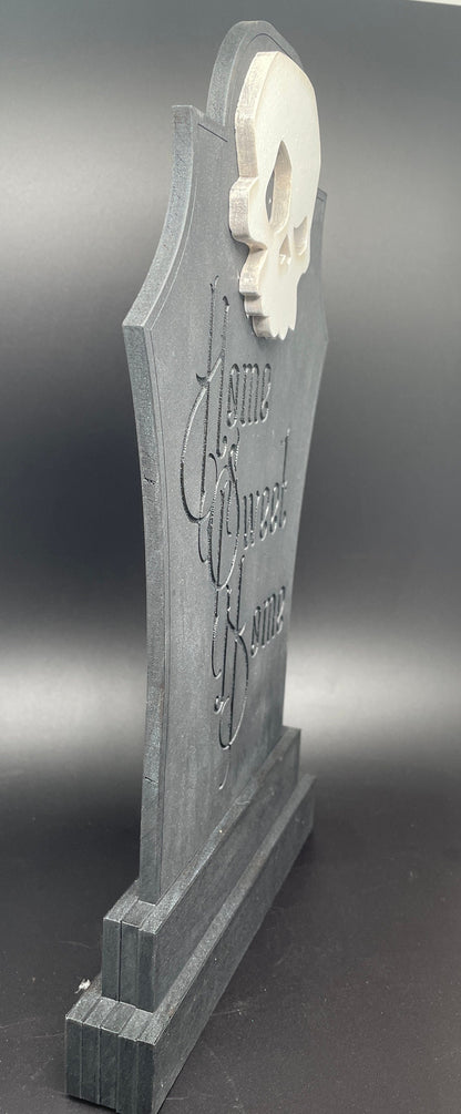Home Sweet Home Halloween Headstone | Gothic Pumpkin or Skull Decor