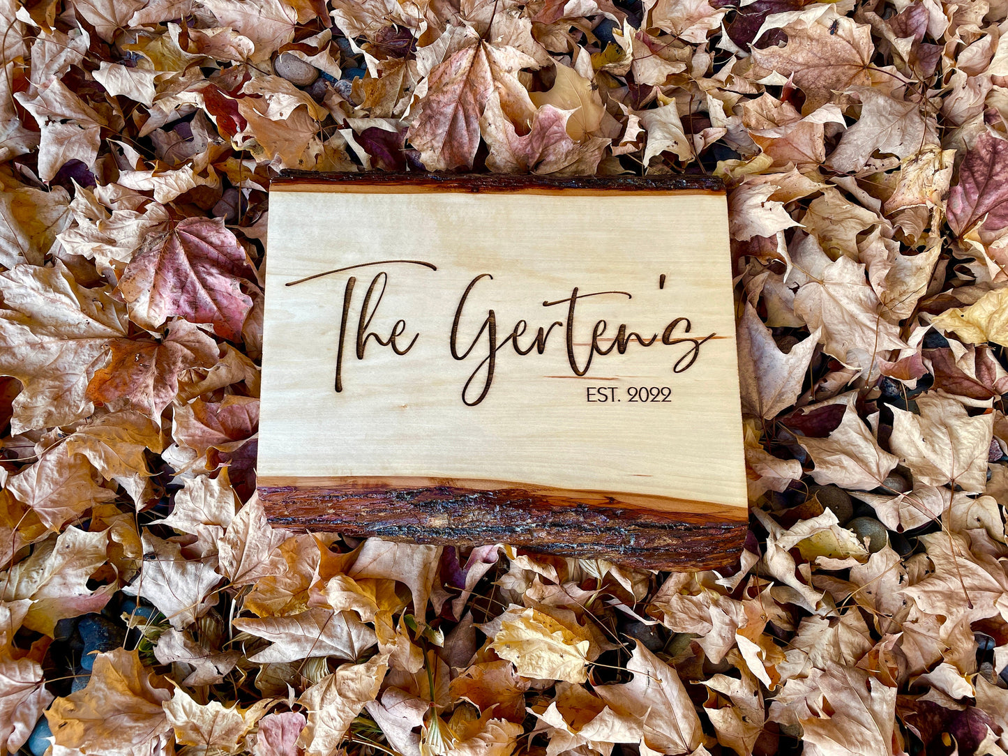 Personalized Live Edge Walnut Wall Art - Perfect Wedding Gift