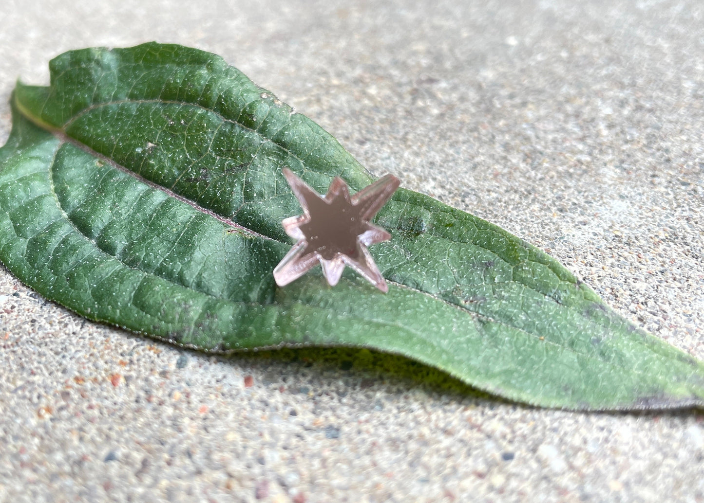 Sparkly Star Stud Earrings – Mirrored Acrylic in Red, Silver, or Pink – Nickel-Free Hardware