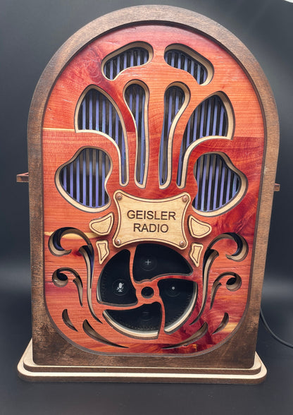 Vintage Jukebox Wooden Echo Dot Holder