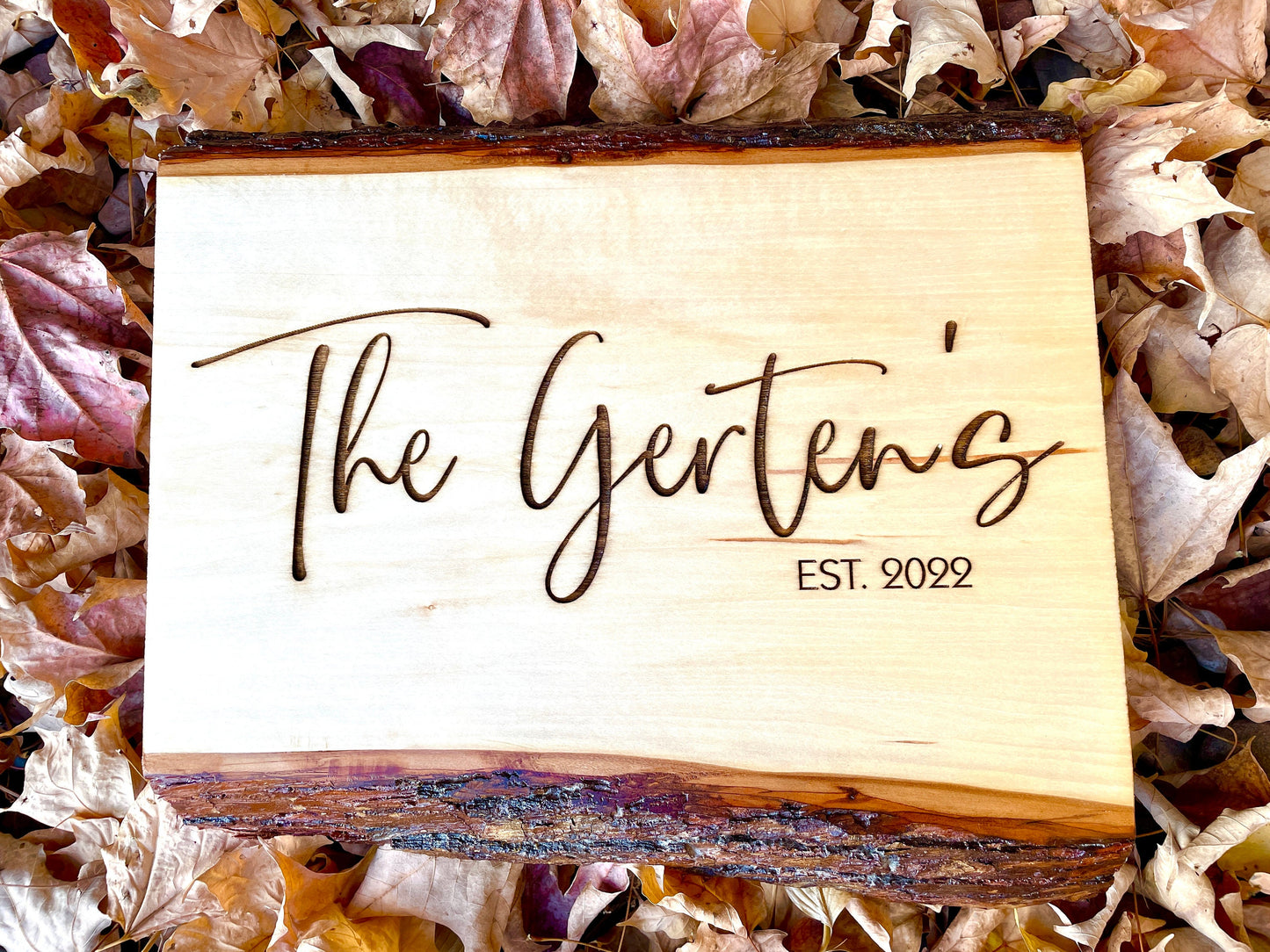 Personalized Live Edge Walnut Wall Art - Perfect Wedding Gift