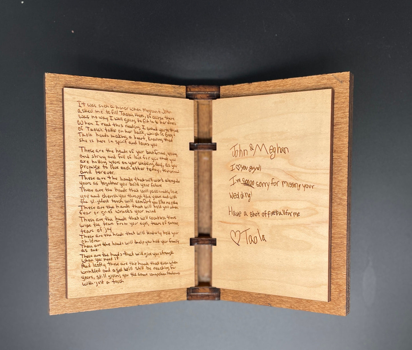 Keepsake Book | Custom engraved book | Personal wooden book | beautiful wood book