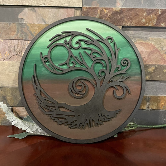 Laser-Cut Tree of Life Wall Art – Rustic Woodland Home Decor