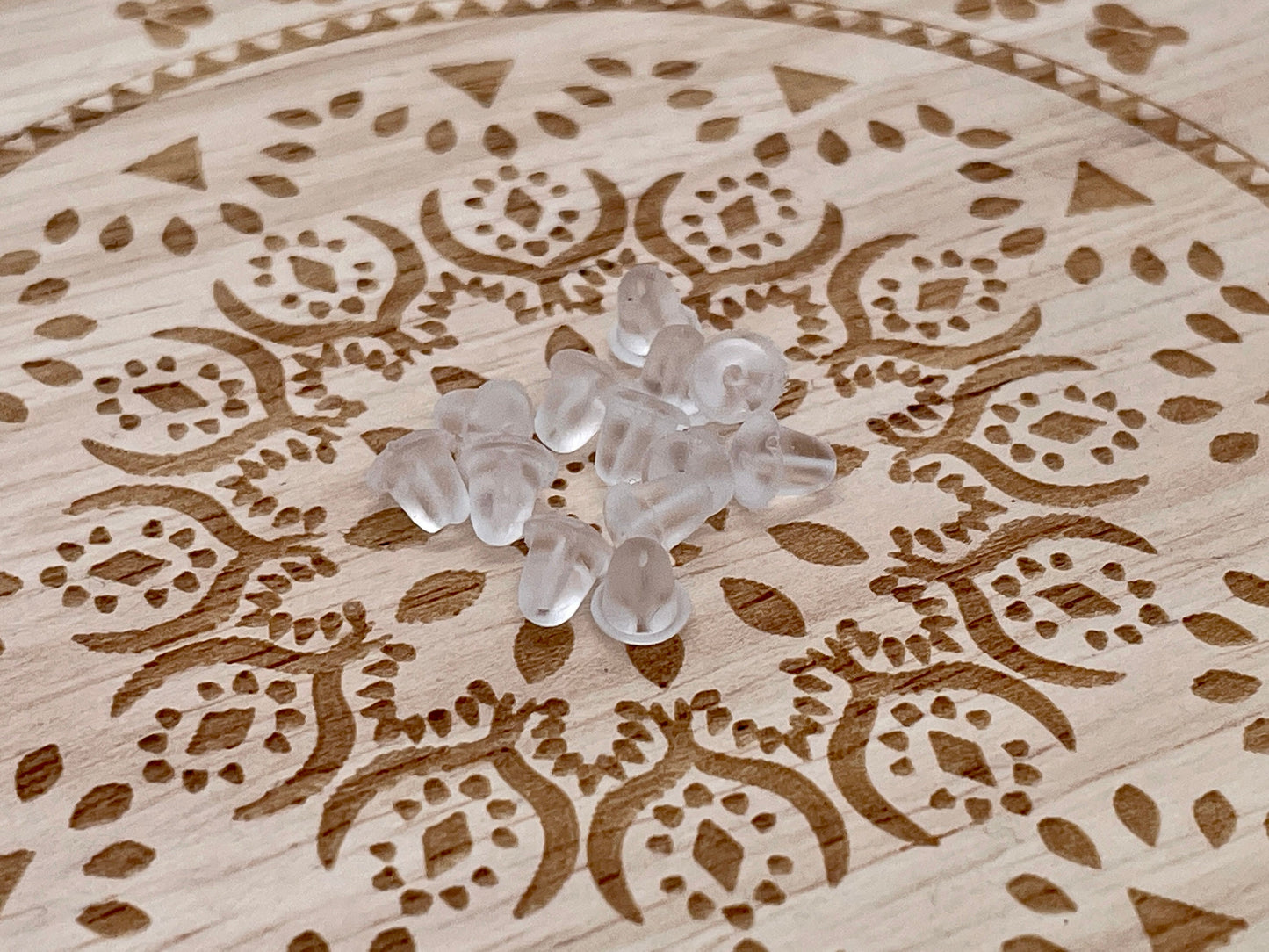 Laser Cut Periwinkle Flower Wood/Acrylic Stud Earrings