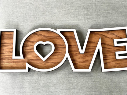 Love sign 16x6 inches