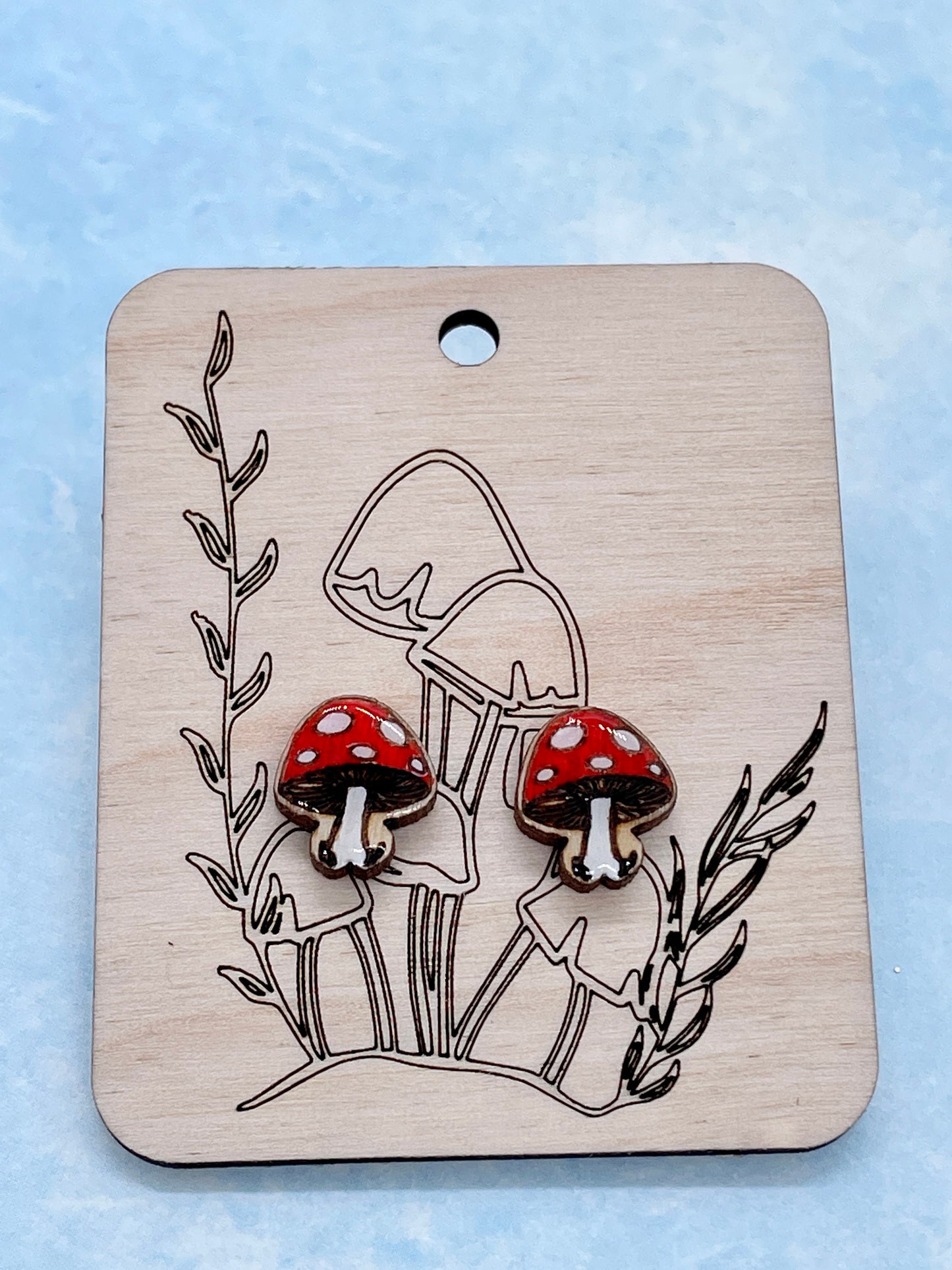 Mushroom Stud Earrings, Mushroom Earrings, Magic Mushroom Earrings