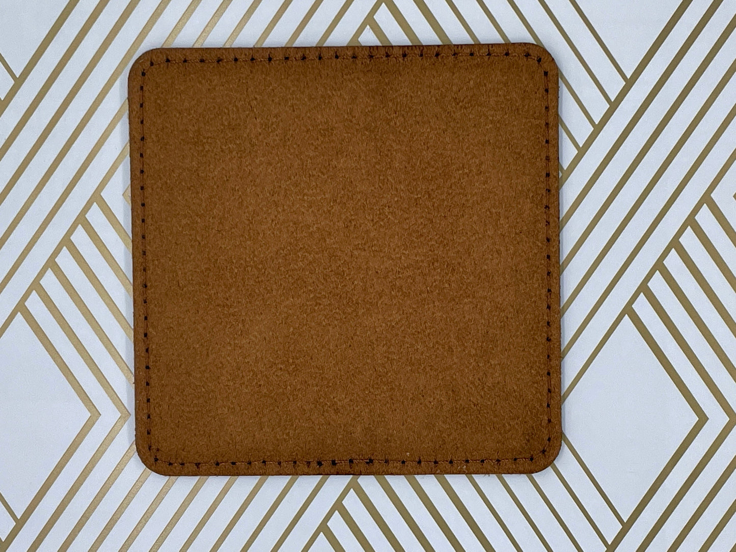 Engraved Mushroom Leather Coasters – Set of Four