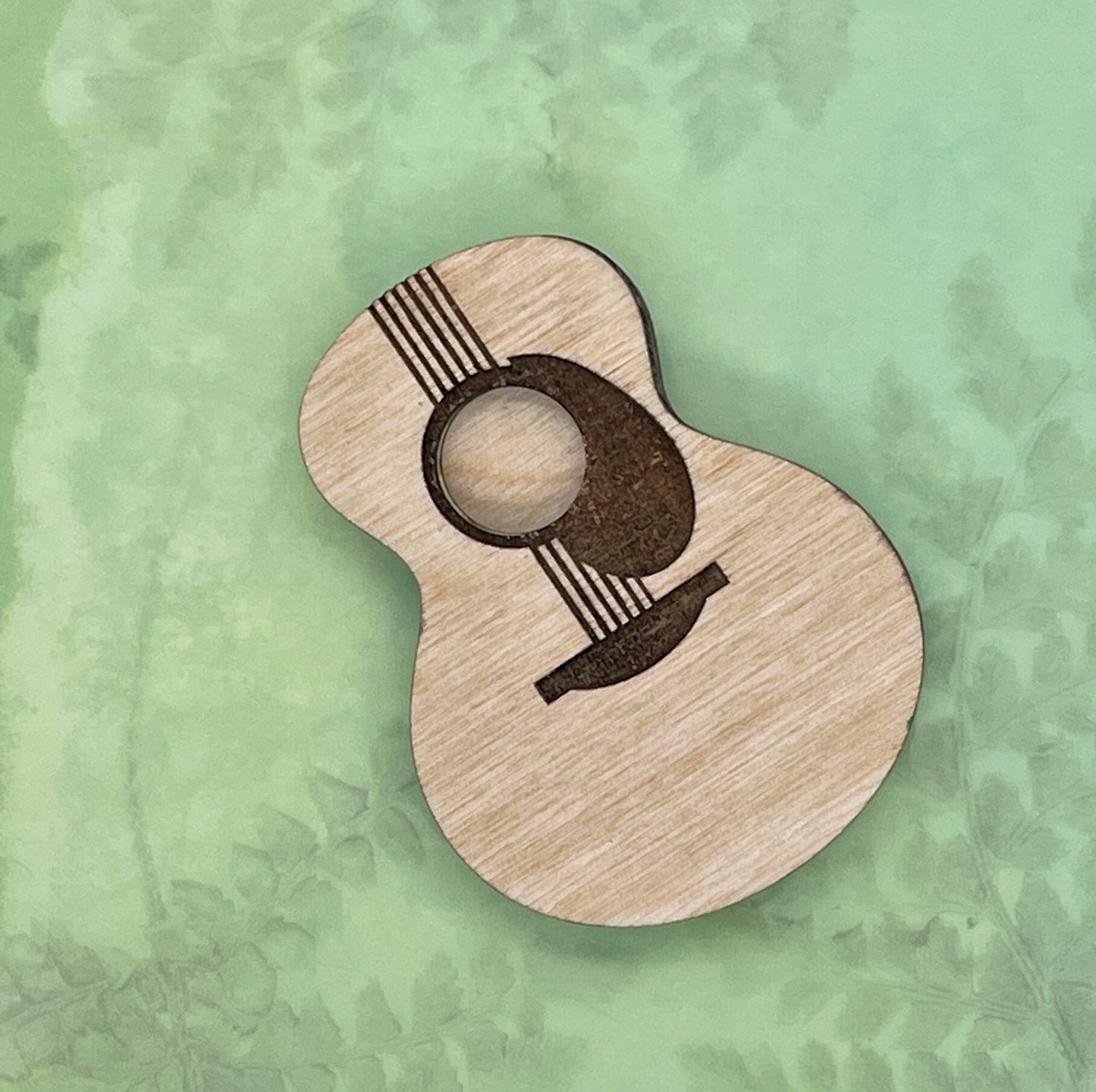 Laser Engraved Birch Wood Guitar Pick Box, Personalized Gift