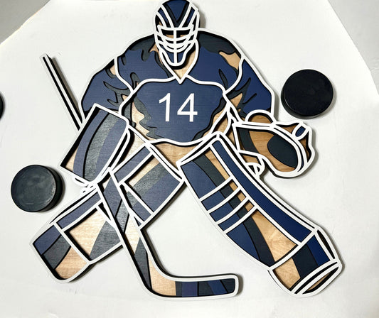 4 Layer Customized Hockey Goalie Wall Hanging