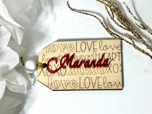 Valentines Day gift Tag