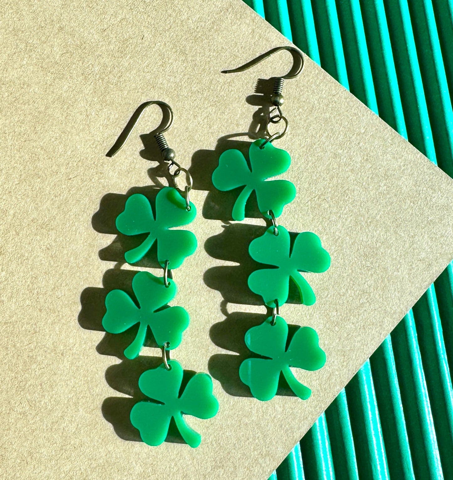 Dangling Clover Earrings